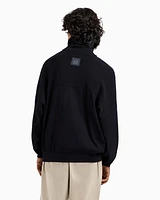 Armani Exchange - ASV Fabric Zip Up Cardigan, Man, Navy Blue, Size: