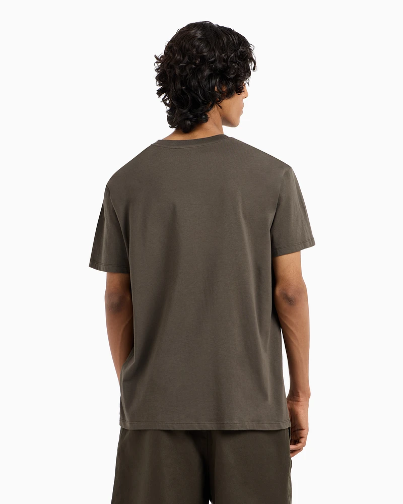 Armani Exchange - Regular fit T-shirt with ASV logo, Man, Green, Size: