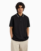 Armani Exchange - Regular fit polo shirt mercerised cotton, Man, Black, Size: