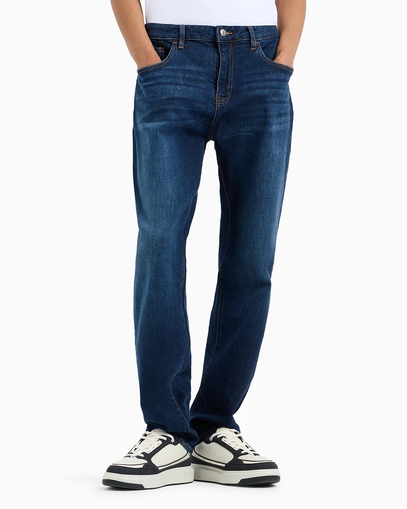 Armani Exchange -  J13 slim fit jeans cotton denim, Man, Blue, Size: