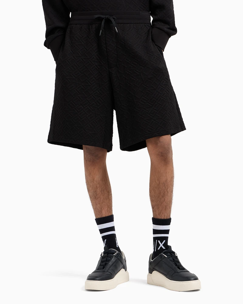 Armani Exchange - Basic Bermuda stretch fabric, Man, Black, Size: