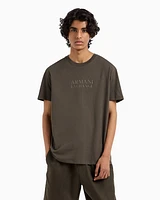 Armani Exchange - Regular fit T-shirt with ASV logo, Man, Green, Size: