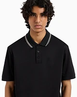 Armani Exchange - Regular fit polo shirt mercerised cotton, Man, Black, Size: