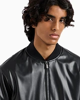 Armani Exchange - Shiny faux leather jacket, Man, Black, Size: