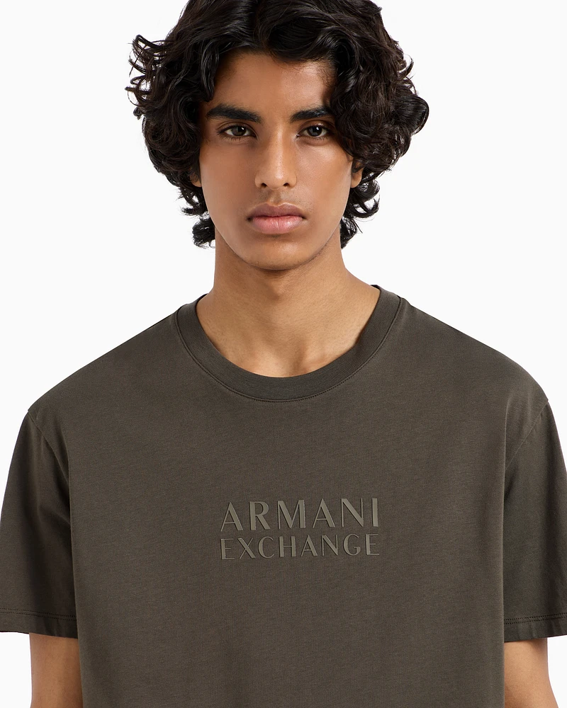 Armani Exchange - Regular fit T-shirt with ASV logo, Man, Green, Size: