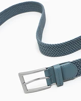 Armani Exchange - Woven fabric belt, Man, Light Blue, Size:
