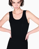 Armani Exchange - ASV Knitted Pencil Midi Dress, Woman, Black, Size: