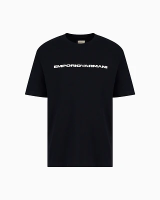 Emporio Armani - ASV Capsule American organic jersey T-shirt, Man, Blue, Size: