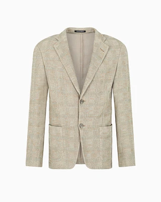 Emporio Armani - Formal Jackets, Man, Beige, Size: 48_R