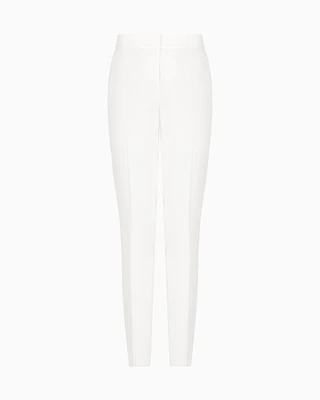 Emporio Armani - Envers satin trousers, Woman, White, Size: