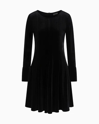 Emporio Armani - chenille flared dress, Woman, Black, Size: