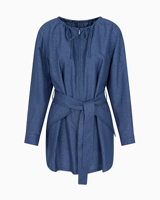 Emporio Armani - Peacoats, Woman, Blue, Size:
