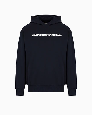 Emporio Armani - Jersey hooded sweatshirt, Man, Blue, Size: