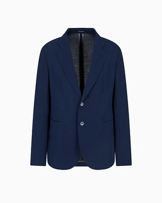 Emporio Armani - Casual Jackets, Man, Blue, Size: