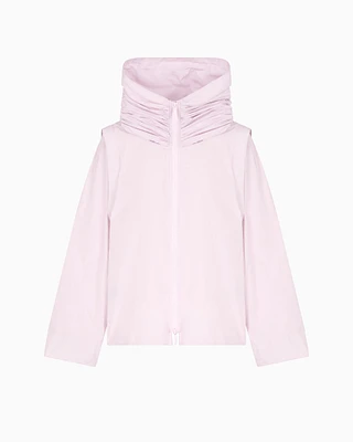 Emporio Armani - Water-repellent technical-fabric blouson with detachable sleeves , Woman, Pink, Size: