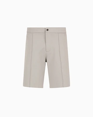 Emporio Armani - Jersey Bermuda shorts with ribs, Man, Grey, Size: