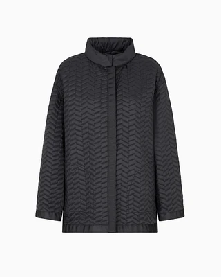 Emporio Armani - ASV Reversible blouson lightweight quilted water-repellent nylon, Woman, Black, Size: