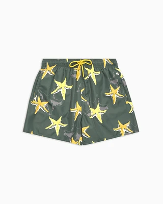 Emporio Armani - ASV Swim shorts with Sea animals pattern, Man, Green, Size: