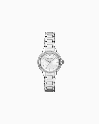 Emporio Armani - Three-Hand Stainless Steel Watch, Woman, Multicoloured, Size: TU
