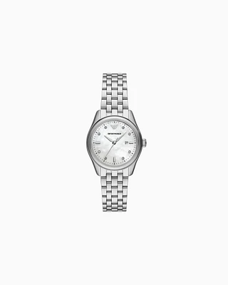 Emporio Armani -  Three-Hand Date Stainless Steel Watch, Woman, Multicoloured, Size: TU