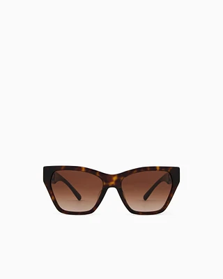 Emporio Armani - Women’s cat-eye sunglasses, Woman, Brown, Size: 55L