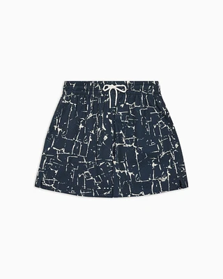 Emporio Armani - Swim shorts with abstract pattern, Man, Navy Blue, Size: