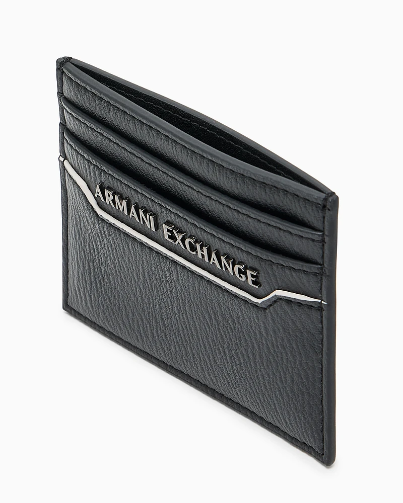Armani Exchange - Card holder in garnet material, Man, Black, Size: TU