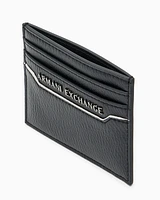 Armani Exchange - Card holder in garnet material, Man, Black, Size: TU