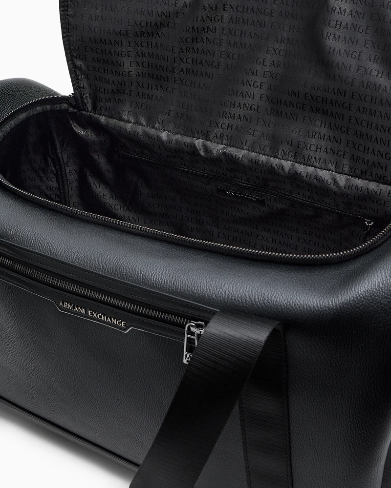 Armani Exchange - Duffel bag in coated material, Man, Black, Size: TU