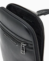 Armani Exchange - One-shoulder bag with shiny effect, Man, Black, Size: TU