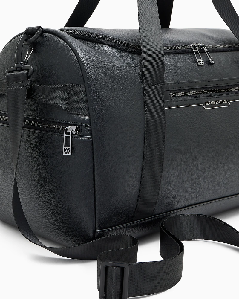 Armani Exchange - Duffel bag in coated material, Man, Black, Size: TU
