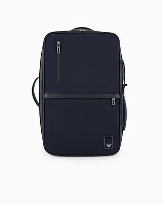 Emporio Armani - Travel Essentials nylon backpack, Man, Navy_blue, Size: TU