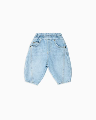Emporio Armani - Denim jeans with an elasticated waist, Girl, Blue, Size: