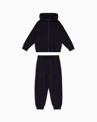 Emporio Armani - Tracksuit with zip-up, hooded sweatshirt and joggers, Boy, Navy Blue, Size: