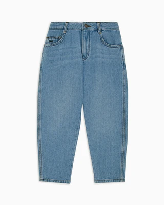 Emporio Armani - Oval-leg denim jeans, Boy, Blue, Size: