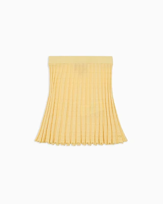 Emporio Armani - Pleated-effect knit skirt, Girl, Yellow, Size: