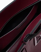 Armani Exchange - Large tote bag with double handles and shoulder strap, Woman, Burgundy, Size: TU