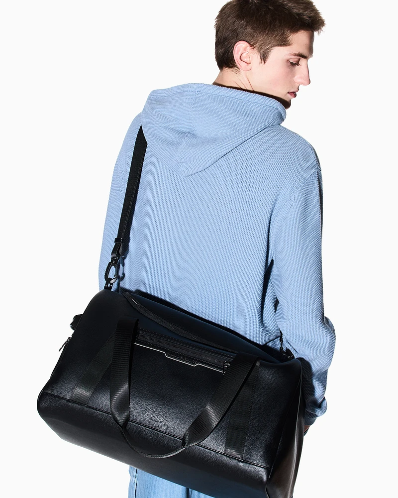 Armani Exchange - Duffel bag in coated material, Man, Black, Size: TU