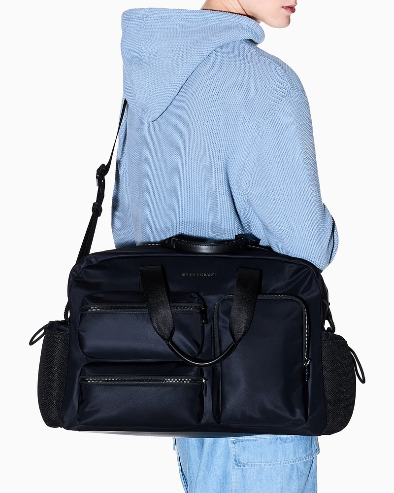 Armani Exchange -  Multi-pocket bag, Man, Blue, Size: TU