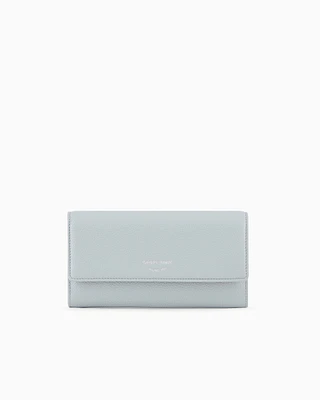 Emporio Armani - Deer-print MyEA wallet with flap, Woman, Light_blue, Size: TU