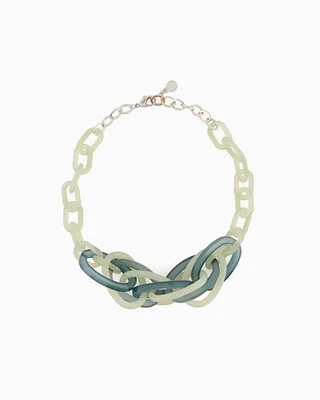 Emporio Armani - Chain choker necklace , Woman, Green, Size: TU