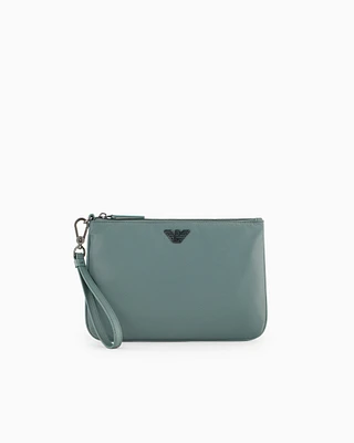 Emporio Armani - ASV recycled-nylon pouch, Unisex, Green, Size: TU