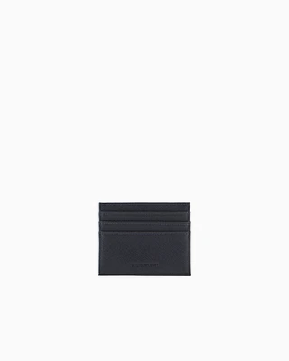 Emporio Armani - ASV regenerated Saffiano and recycled nylon card holder, Man, Navy Blue, Size: TU