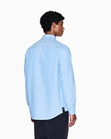 Armani Exchange - Regular fit chambray shirt, Man, Blue, Size: