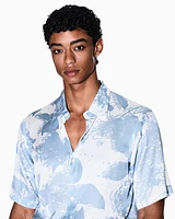 Armani Exchange - Patterned short-sleeved shirt, Man, Light_blue, Size: