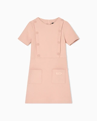 Emporio Armani - Quilted jersey dress, Girl, Pink, Size: