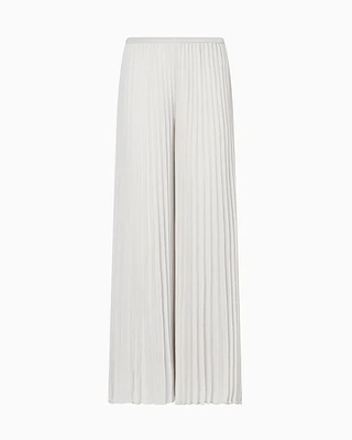 Emporio Armani - Pleated trousers technical georgette , Woman, Grey, Size: