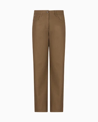 Emporio Armani - ASV lightweight gabardine jeans from the Peace capsule collection, Woman, Beige, Size: