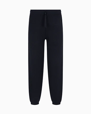 Emporio Armani - Travel Essentials Milano-stitch fabric joggers, Man, Navy_blue, Size: