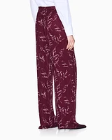 Armani Exchange - Pleated trousers chiffon foliage, Woman, Patterned, Size: